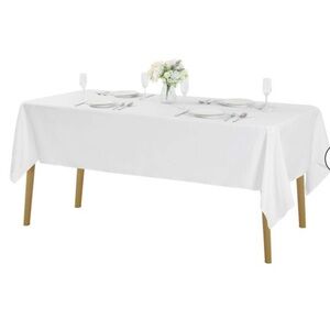 Rectangle Tablecloth 60x120” Washable Polyester Fabric Table Cloth for Dining